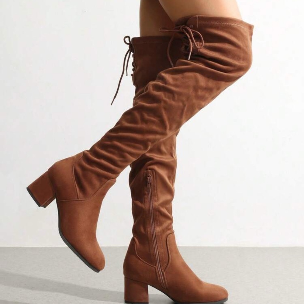 Brown Over-the-Knee Boots